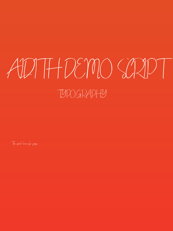 ALDITH DEMO Script Poster