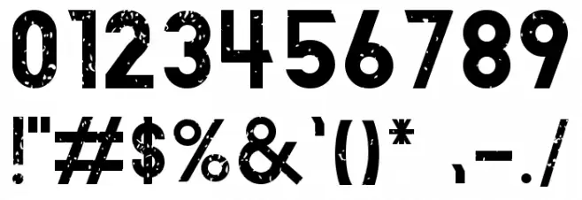 ALDITH Grunge Font OTHER CHARS