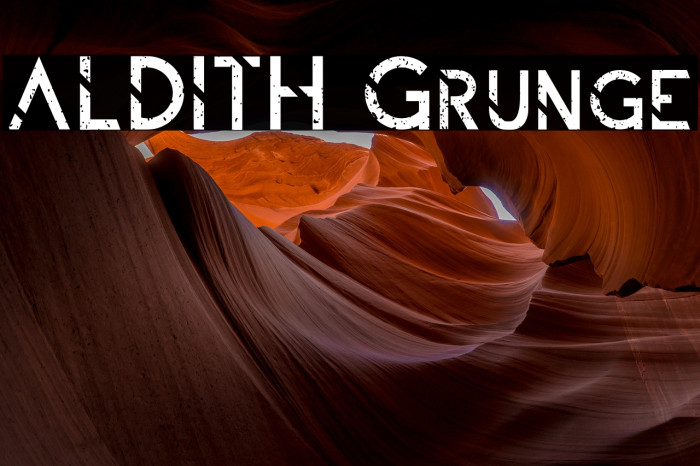 ALDITH Grunge फ़ॉन्ट examples