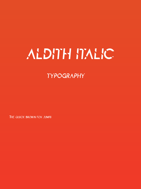 ALDITH Italic Poster