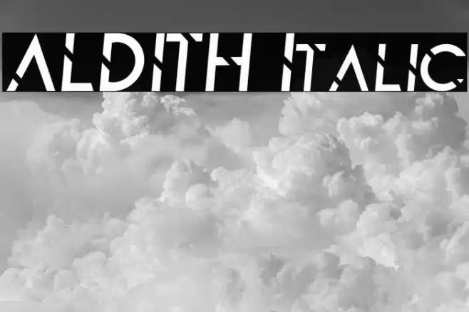 ALDITH Italic Font examples