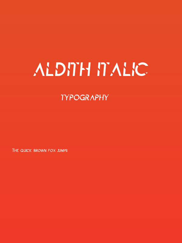ALDITH Italic Poster