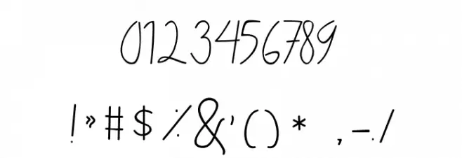 ALDITH Script Font OTHER CHARS