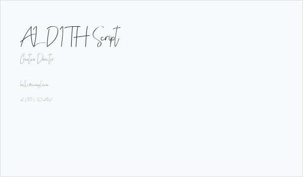 ALDITH Script Business Card