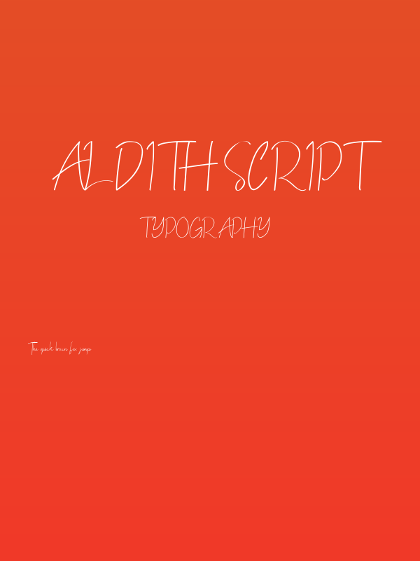 ALDITH Script Poster