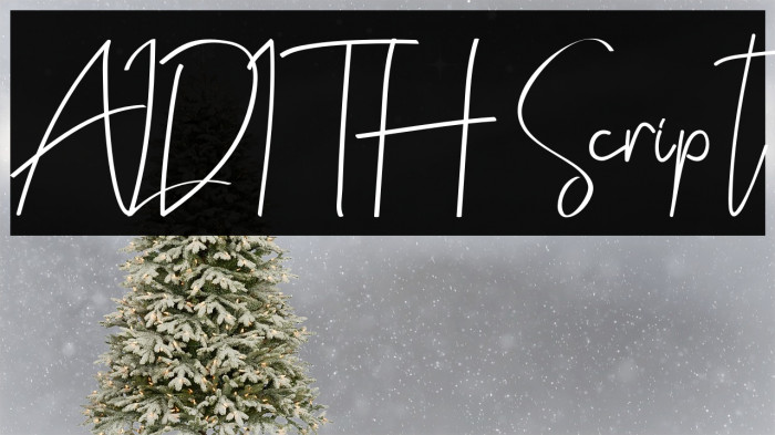 ALDITH Script Font examples