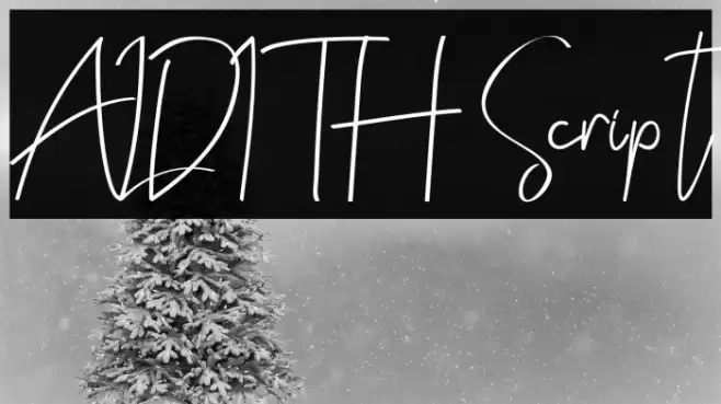 ALDITH Script Font examples