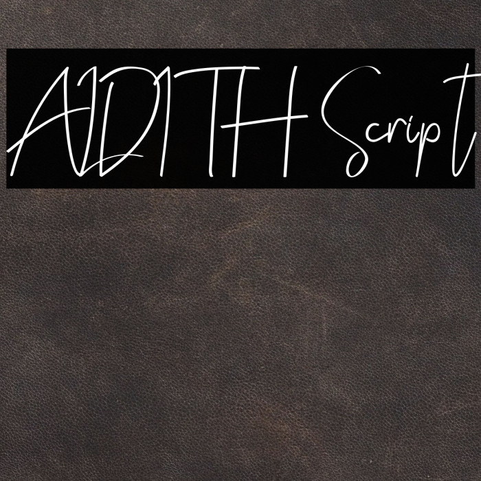 ALDITH Script Font examples