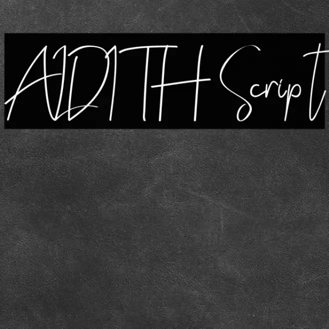 ALDITH Script Font examples