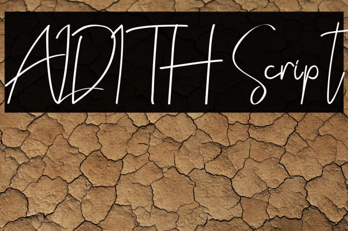 ALDITH Script Font examples