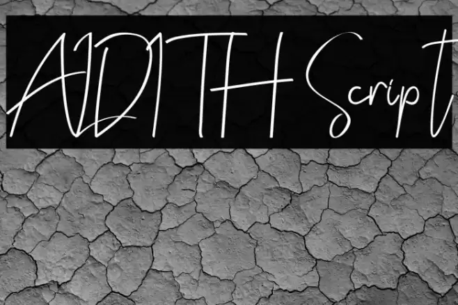 ALDITH Script Font examples