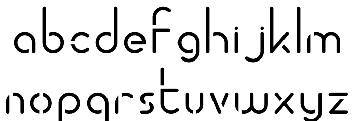 ALDORA Cutting Font LOWERCASE