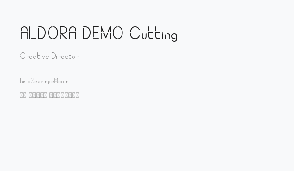 ALDORA DEMO Cutting Business Card
