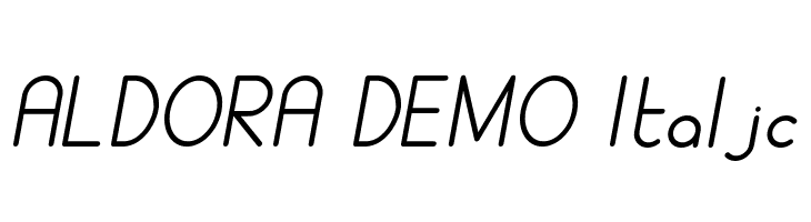 ALDORA DEMO Italic  Frei Schriftart Herunterladen