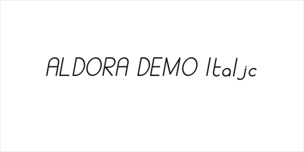 ALDORA DEMO Italic Logo