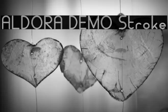 ALDORA DEMO Stroke Font examples