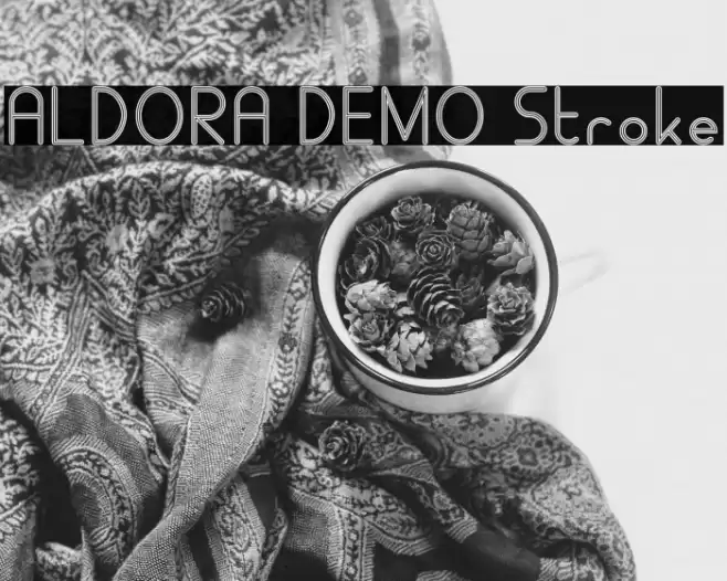 ALDORA DEMO Stroke Font examples