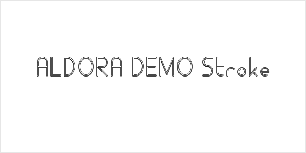 ALDORA DEMO Stroke Logo