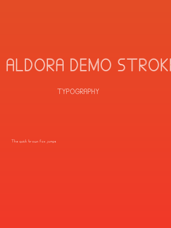 ALDORA DEMO Stroke Poster