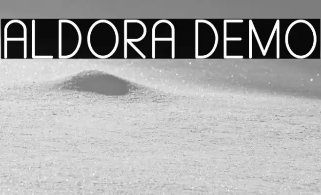 ALDORA DEMO Caratteri examples