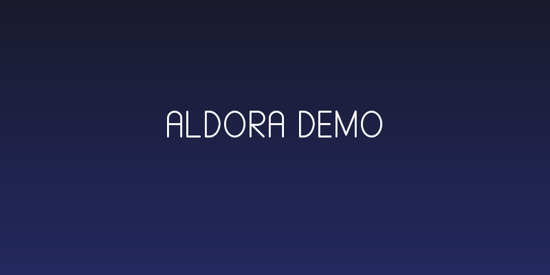 ALDORA DEMO Social Header