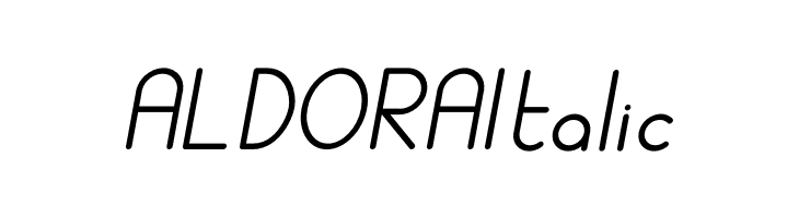 ALDORA Italic फ़ॉन्ट
