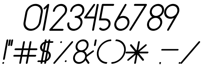 ALDORA Italic Font OTHER CHARS
