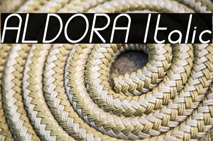ALDORA Italic Font examples