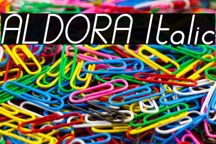 ALDORA Italic Font examples