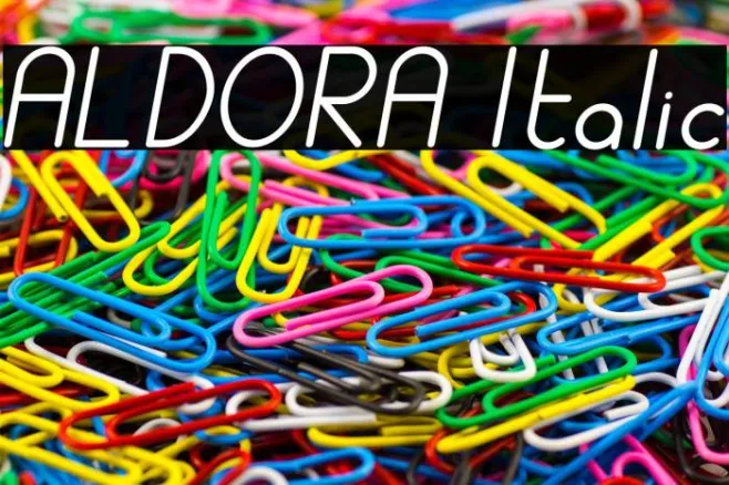 ALDORA Italic Example 2