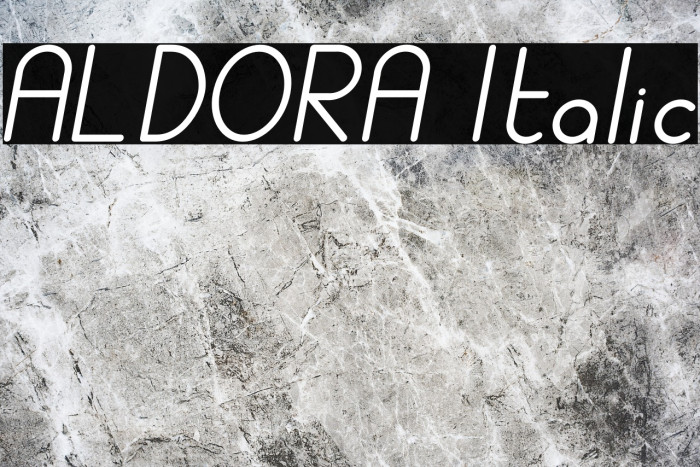 ALDORA Italic Font examples