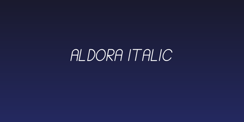 ALDORA Italic Social Header
