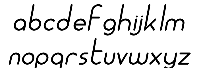 ALDORA Italic Font LOWERCASE