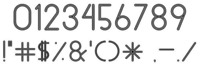 ALDORA Stroke Font OTHER CHARS