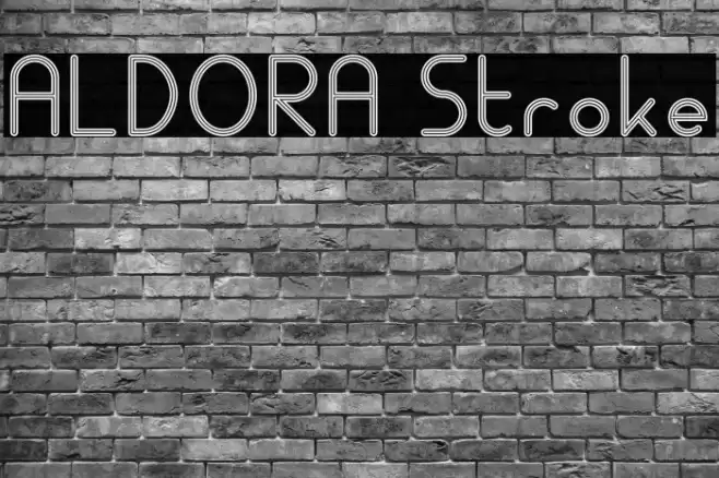 ALDORA Stroke Font examples