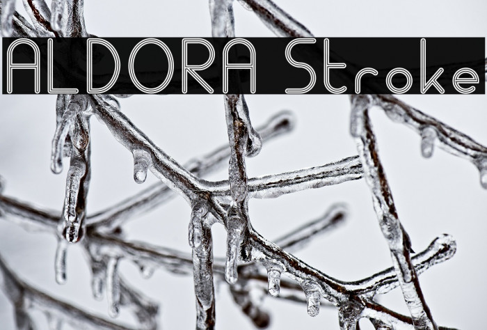 ALDORA Stroke Font examples