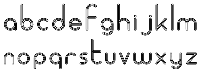 ALDORA Stroke Font LOWERCASE
