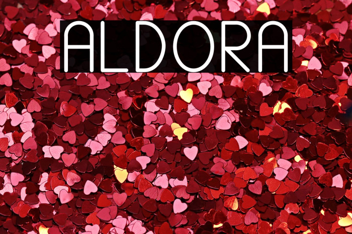 ALDORA Font examples