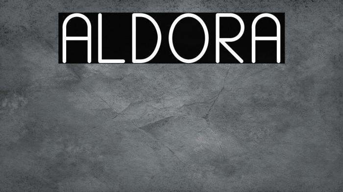 ALDORA Font examples