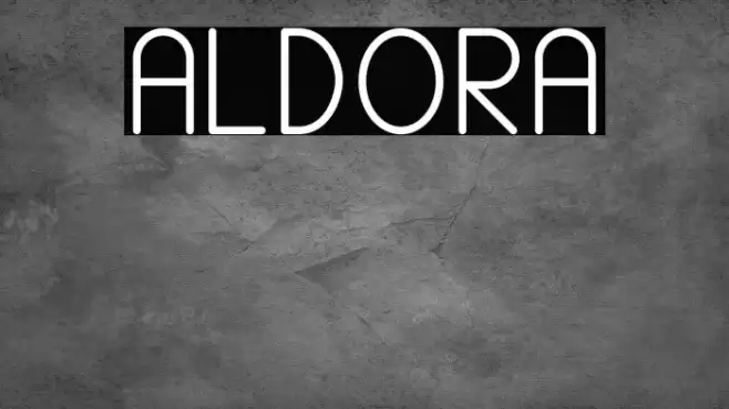ALDORA Font examples