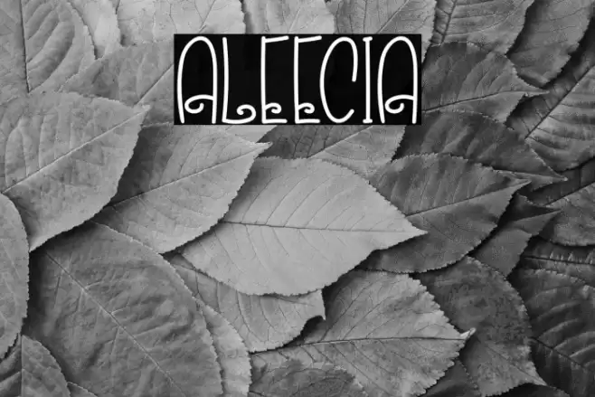 ALEECIA Font examples