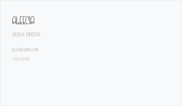 ALEECIA Business Card