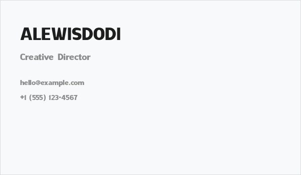 ALEWISDODI Business Card