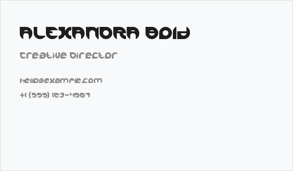 ALEXANDRA Bold Business Card