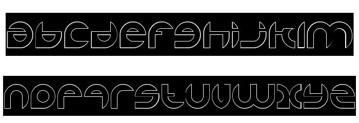 ALEXANDRA-HOLLOW-INVERSE Font LOWERCASE