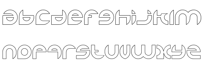 ALEXANDRA-HOLLOW Font LOWERCASE