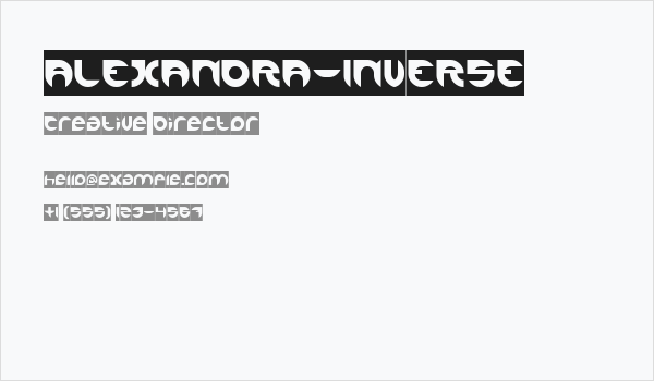 ALEXANDRA-INVERSE Business Card