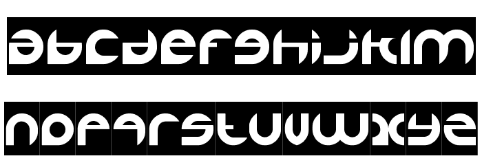 ALEXANDRA-INVERSE Font LOWERCASE