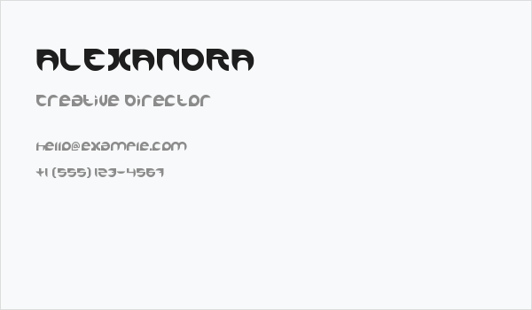 ALEXANDRA Business Card