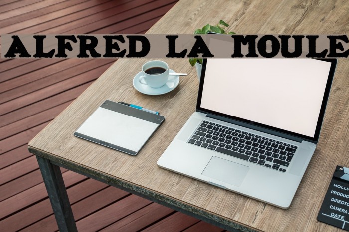 ALFRED LA MOULE Font examples